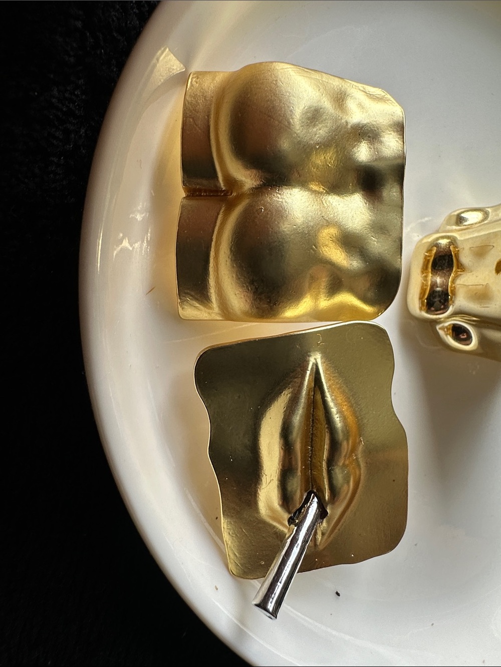 Gold Abstract Sculptural Drop Earrings - Modern Women’s Jewelry